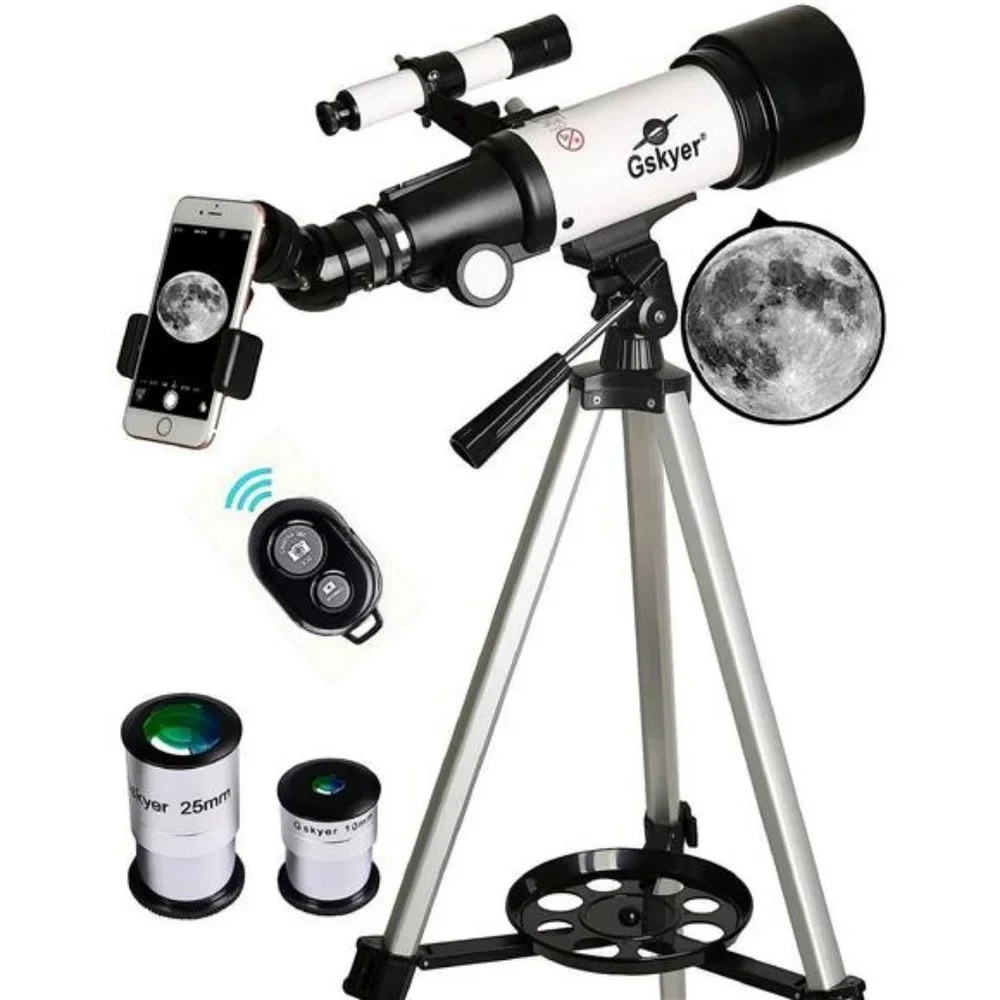 Telescope, 70mm Aperture 400mm AZ Mount Astronomical Refracting Telescope, Kid